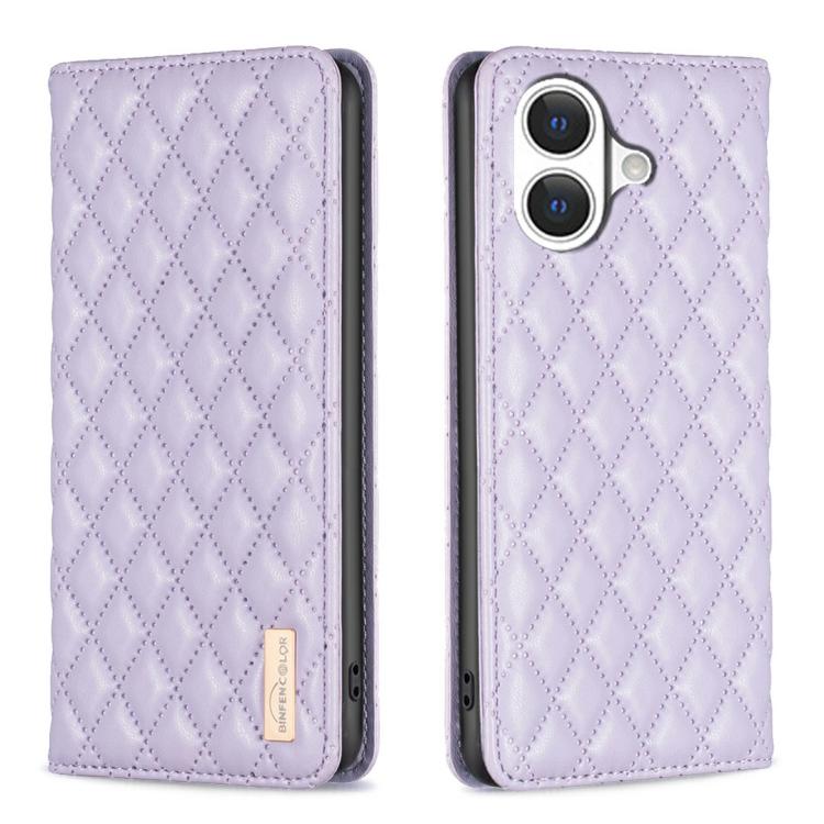 Diamond Lattice Magnetic Leather Flip Phone Case