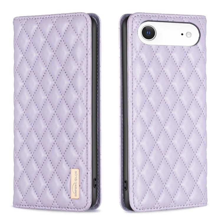 Diamond Lattice Magnetic Leather Flip Phone Case