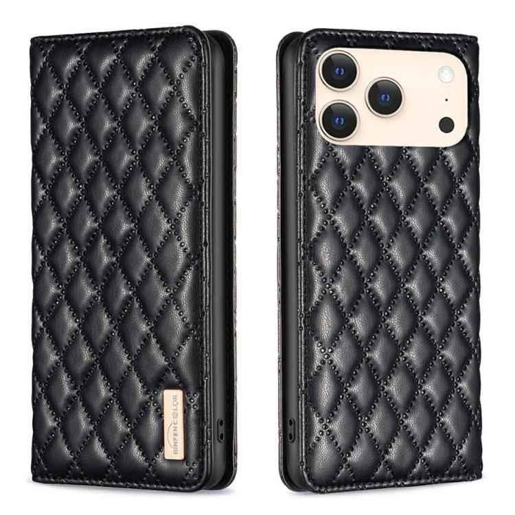 Diamond Lattice Magnetic Leather Flip Phone Case