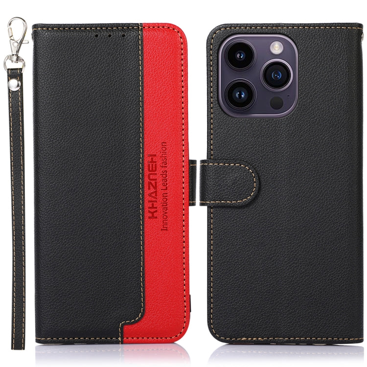 KHAZNEH Litchi Texture Leather RFID Phone Case