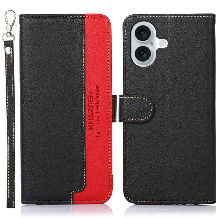 KHAZNEH Litchi Texture Leather RFID Phone Case