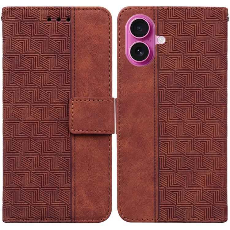 Geometric Embossed Leather Phone Case
