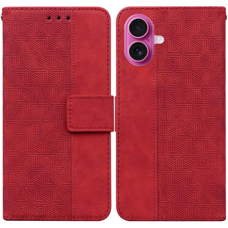 Geometric Embossed Leather Phone Case
