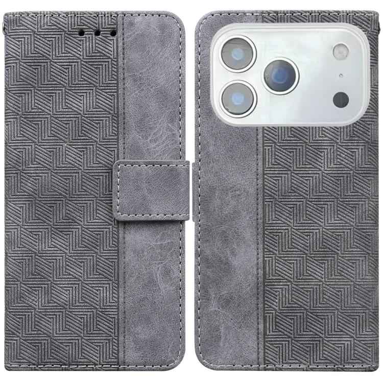 Geometric Embossed Leather Phone Case