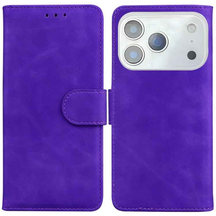 Skin Feel Pure Color Flip Leather Phone Case