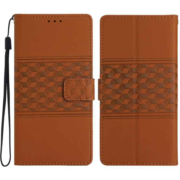Diamond Embossed Skin Feel Leather Phone Case
