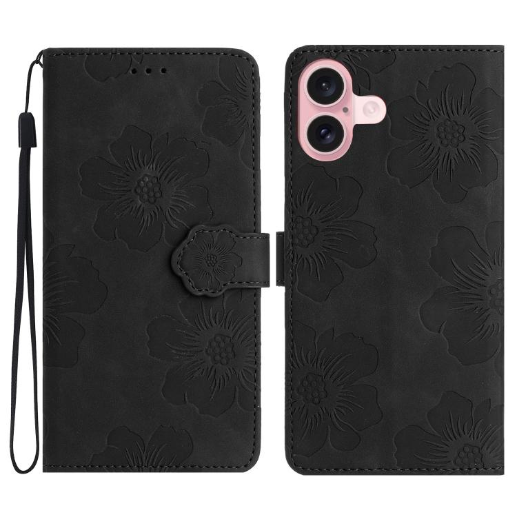 Flower Embossing Pattern Leather Phone Case