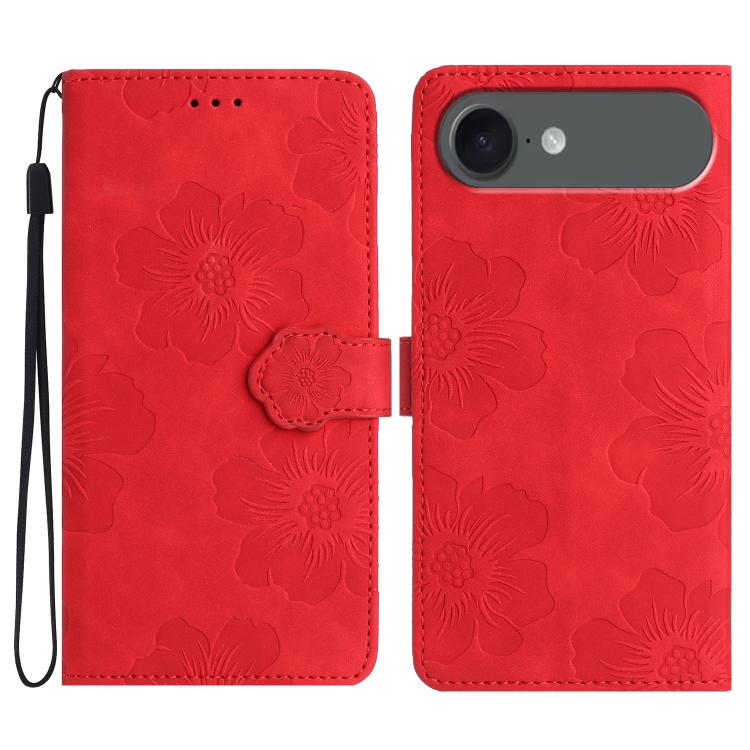Flower Embossing Pattern Leather Phone Case