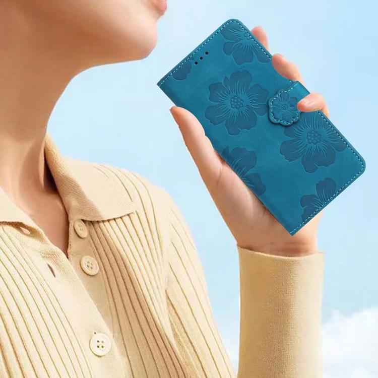 Flower Embossing Pattern Leather Phone Case
