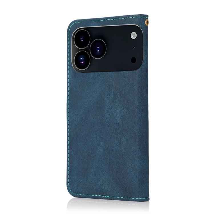 Dual-color Stitching Leather Phone Case