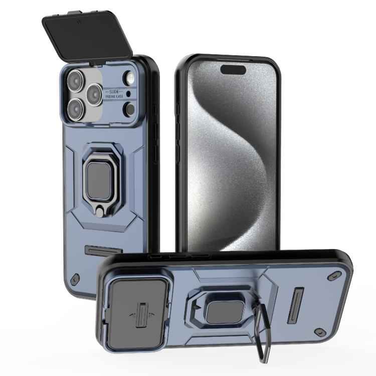 Sliding Camshield TPU + PC Shockproof Phone Case with Holder