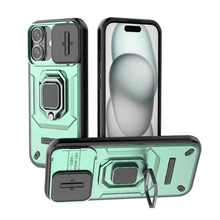 Sliding Camshield TPU + PC Shockproof Phone Case with Holder