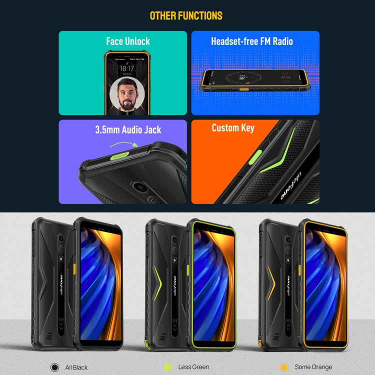 Teléfono robusto Ulefone Armor X12 Pro: resistente al agua IP68/IP69K, pantalla de 5,45", Android 14, MediaTek Helio G36, 4 GB de RAM, 64 GB de almacenamiento, 4G, NFC