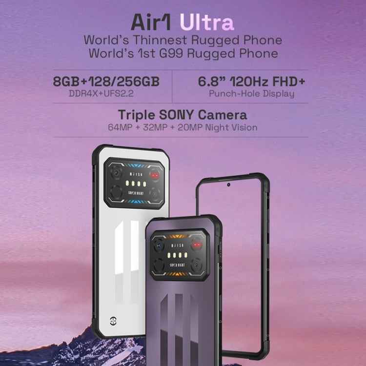 IIIF150 Air1 Ultra,Dual Back Cameras, 8GB+256GB, Face ID Screen Fingerprint Identification, 6.8 inch Android 12.0 MediaTek Helio G99