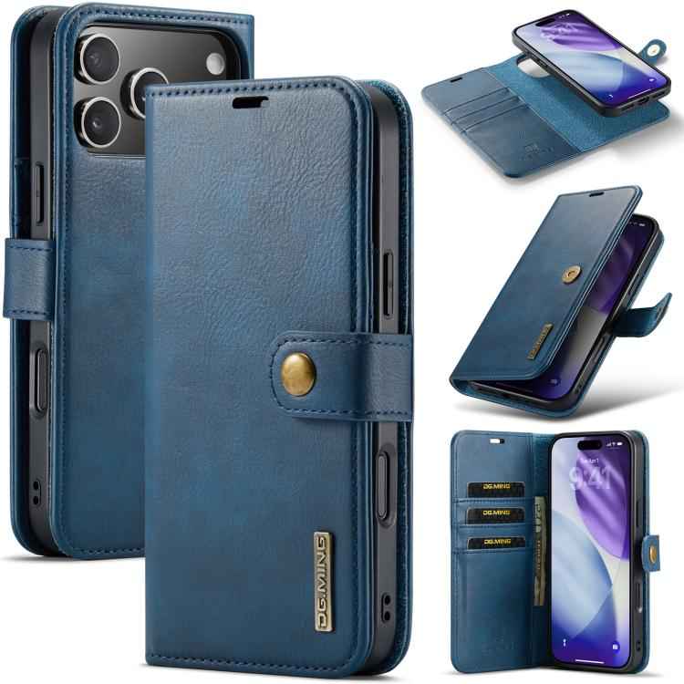 DG.MING Crazy Horse Texture Detachable Magnetic Leather Phone Case