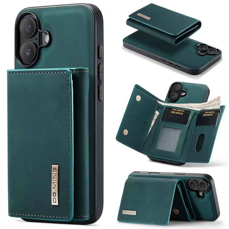 DG.MING M1 Series 3-Fold Multi Card Wallet Leather Phone Case