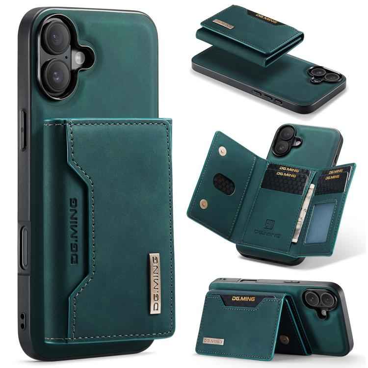 DG.MING M2 Series 3-Fold Card Bag Wallet Leather Phone Case