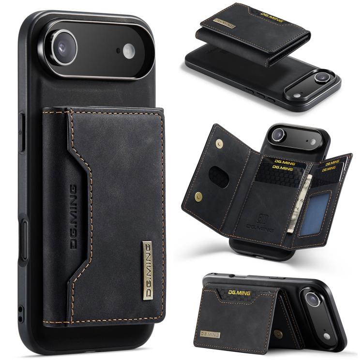 DG.MING M2 Series 3-Fold Card Bag Wallet Leather Phone Case