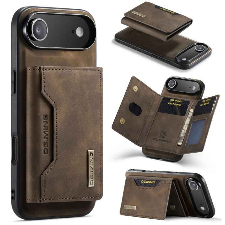 DG.MING M2 Series 3-Fold Card Bag Wallet Leather Phone Case