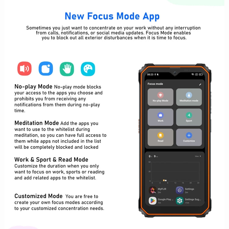 Blackview BV6200 Pro, Rugged Smartphone, 13000 mAh, 6GB+128GB, 6.56 inch, Android 14, MediaTek Helio P35 Octa Core
