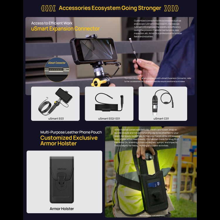 Ulefone Armor 24, Rugged Phone, 12GB+256GB, 22000mAh, 6.78 inch Android 13 MediaTek Helio G96 Octa Core