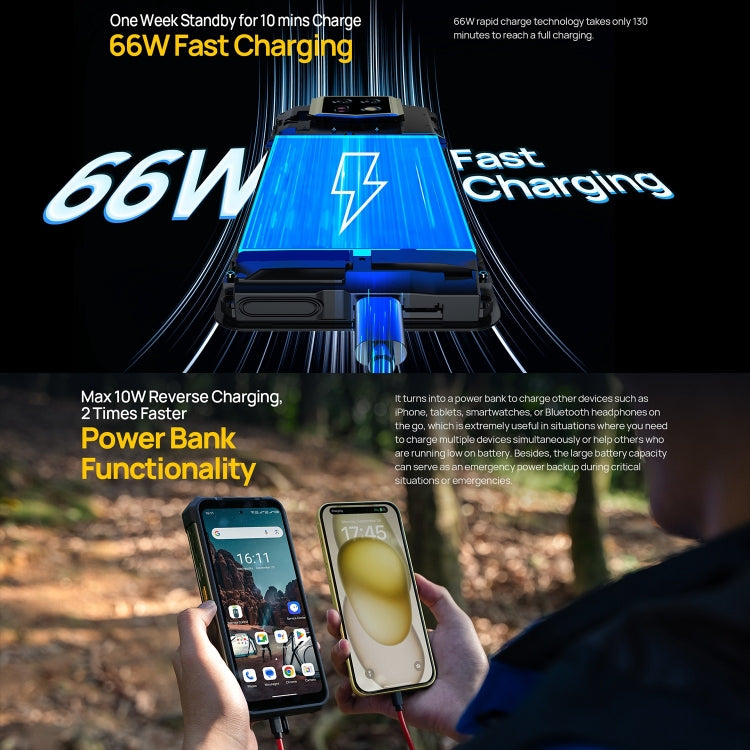 Ulefone Armor 24, Rugged Phone, 12GB+256GB, 22000mAh, 6.78 inch Android 13 MediaTek Helio G96 Octa Core