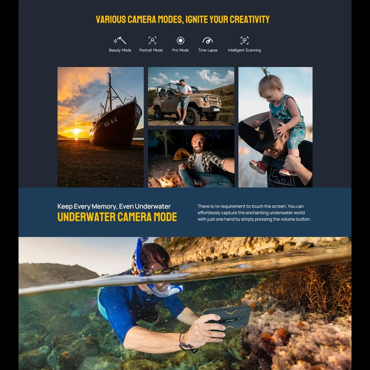 Ulefone Armor X12, Rugged Phone, Face Unlock, 5.45 inch Android 13 Go MediaTek Helio A22 Quad Core