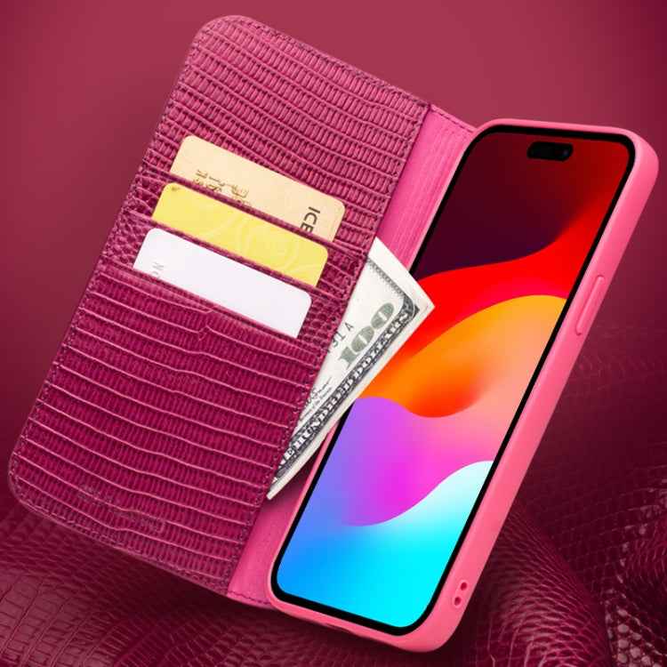 QIALINO Little Crocodile Texture Genuine Leather Phone Case