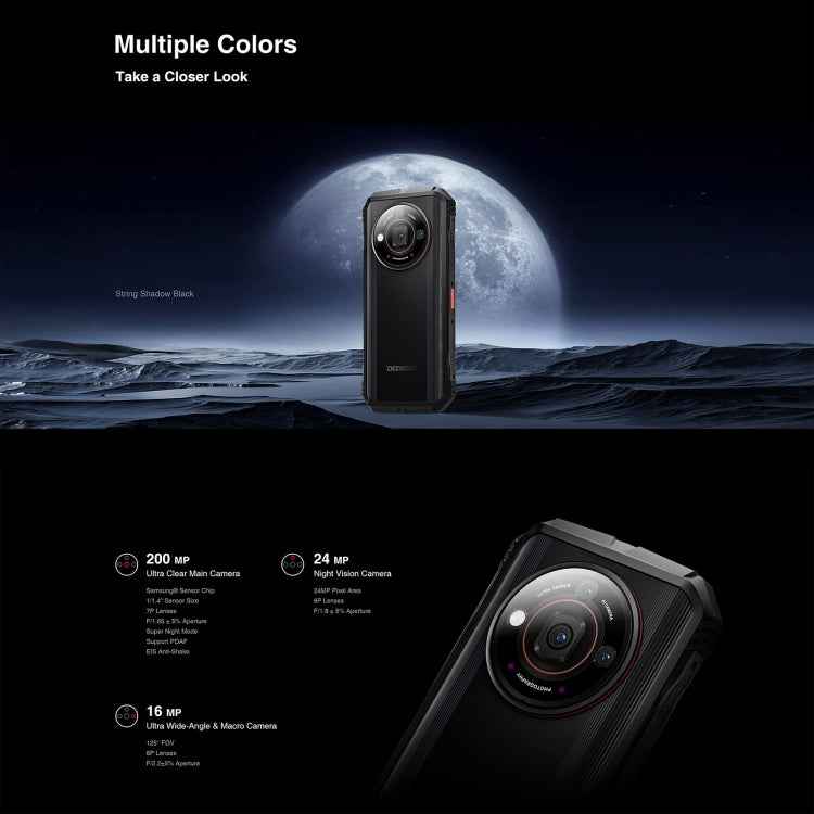 DOOGEE V30 Pro, 12GB+512GB, 200MP Camera, 10800mAh Battery, 6.58 inch Android 13 Dimensity 7050 , Support Google Pay