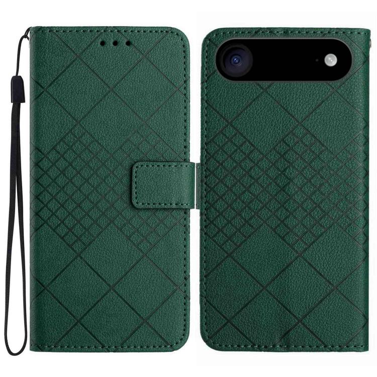 Rhombic Grid Texture Leather Phone Case