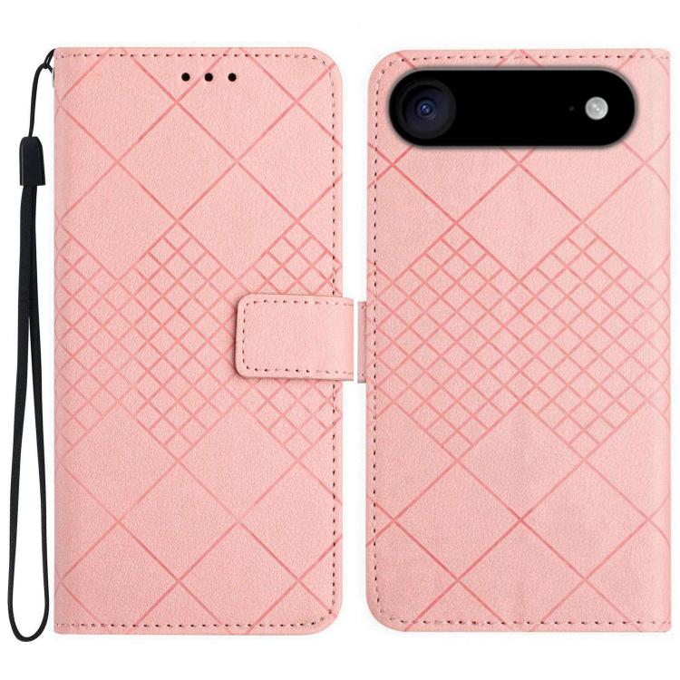 Rhombic Grid Texture Leather Phone Case