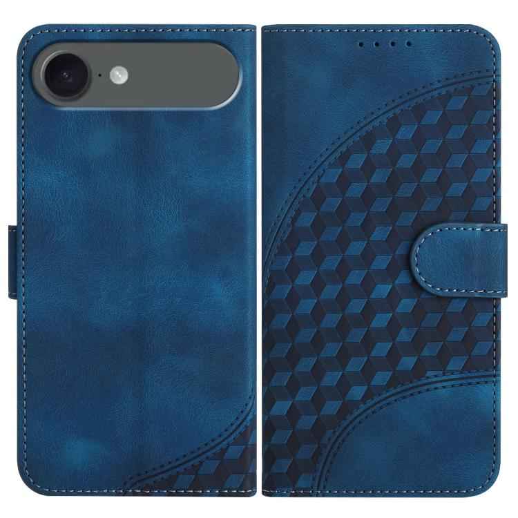 YX0060 Elephant Head Embossed Phone Leather Case with Lanyard