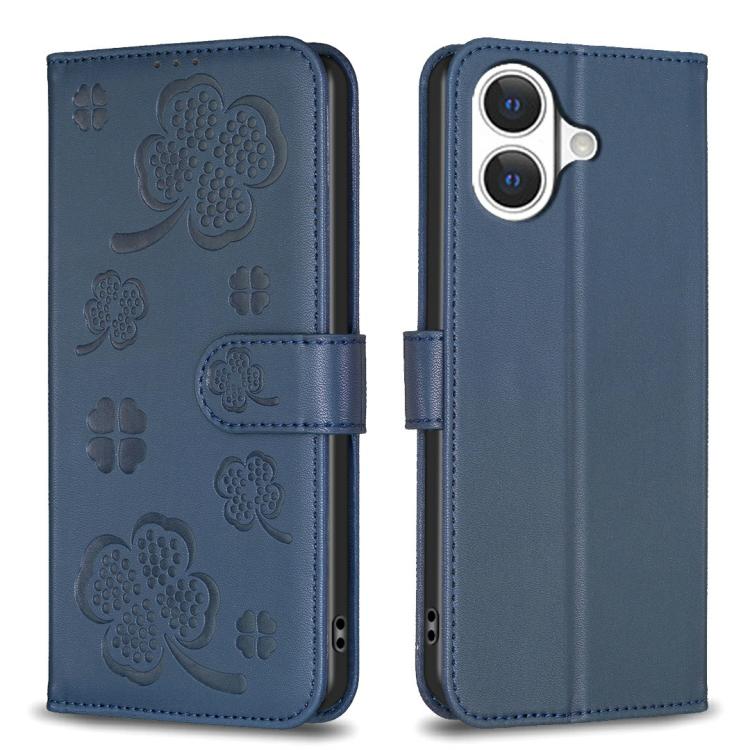 Four-leaf Embossed Leather Phone Case