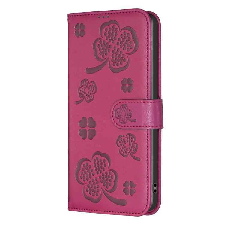 Four-leaf Embossed Leather Phone Case