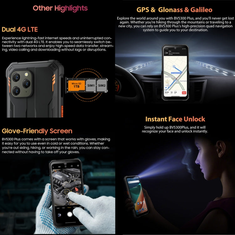 Blackview BV5300 Plus, Rugged Smartphone, 8GB+128GB, 6.1 inch Android 13 MediaTek Helio G72 Octa Core