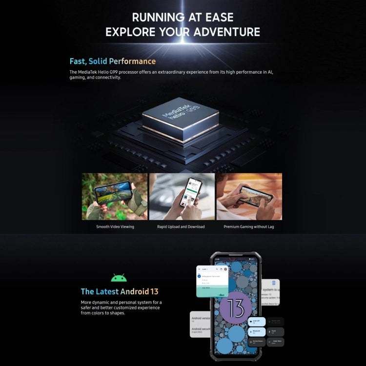 Oukitel WP19 Pro, 8GB+256GB, 6.8 inch,Rugged Smartphone, 22000mAh battery, MediaTek Helio G99 Octa-core