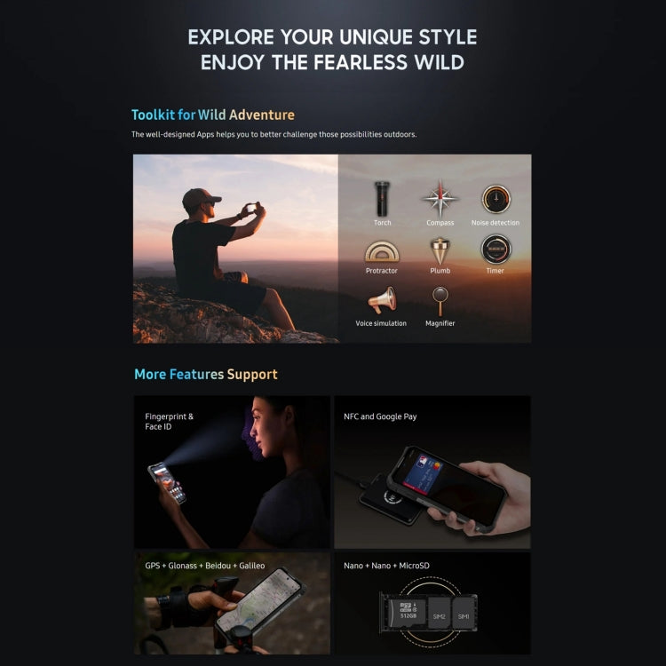 Oukitel WP19 Pro, 8GB+256GB, 6.8 inch,Rugged Smartphone, 22000mAh battery, MediaTek Helio G99 Octa-core