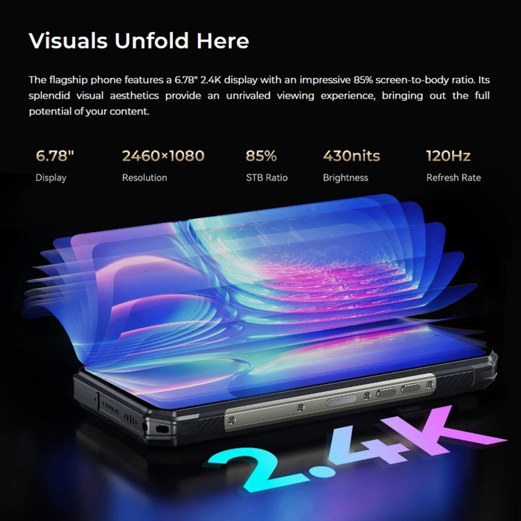 Oukitel WP30 Pro 5G, IP68/IP69K, 12GB+512GB, 108MP Camera, 11000mAh, 6.78 inch + 1.8 inch MediaTek Dimensity 8050 Octa-core