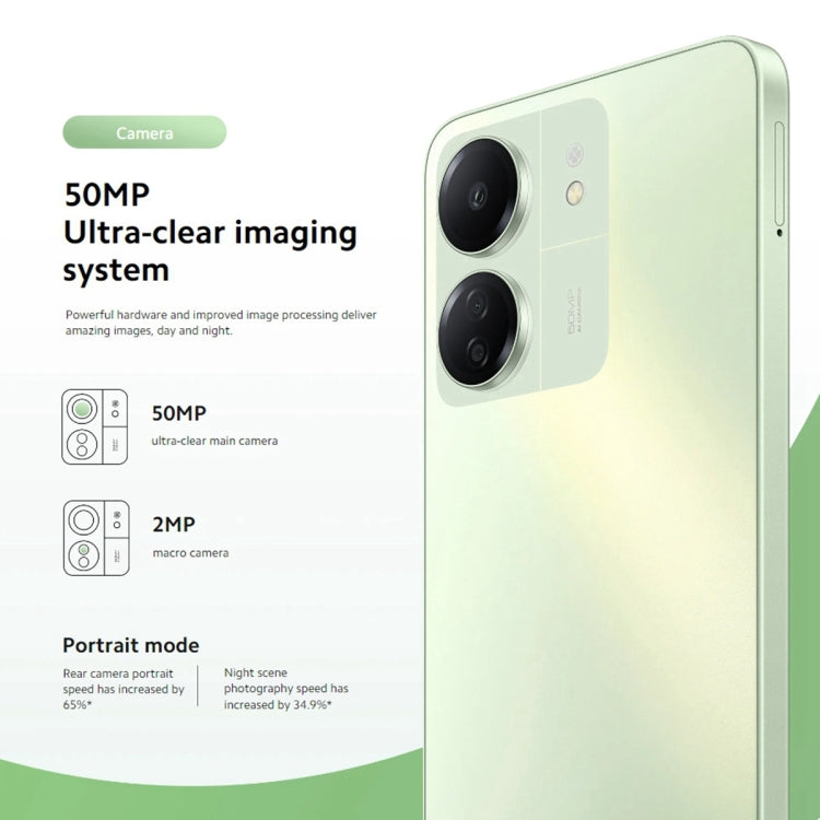 Xiaomi Redmi 13C 5G, 6.74 inch MIUI 14 MediaTek Dimensity 6100+ Octa Core 2.2GHz, NFC, Network: 5G, Not Support Google Play, 4GB+128GB, 6GB+128GB, 8GB+256GB