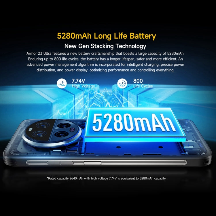 Ulefone Armor 23 Ultra Rugged Phone, 6.78 inch Android 13 MediaTek Dimensity 8020 Octa Core up to 2.6GHz, Satellite Messaging