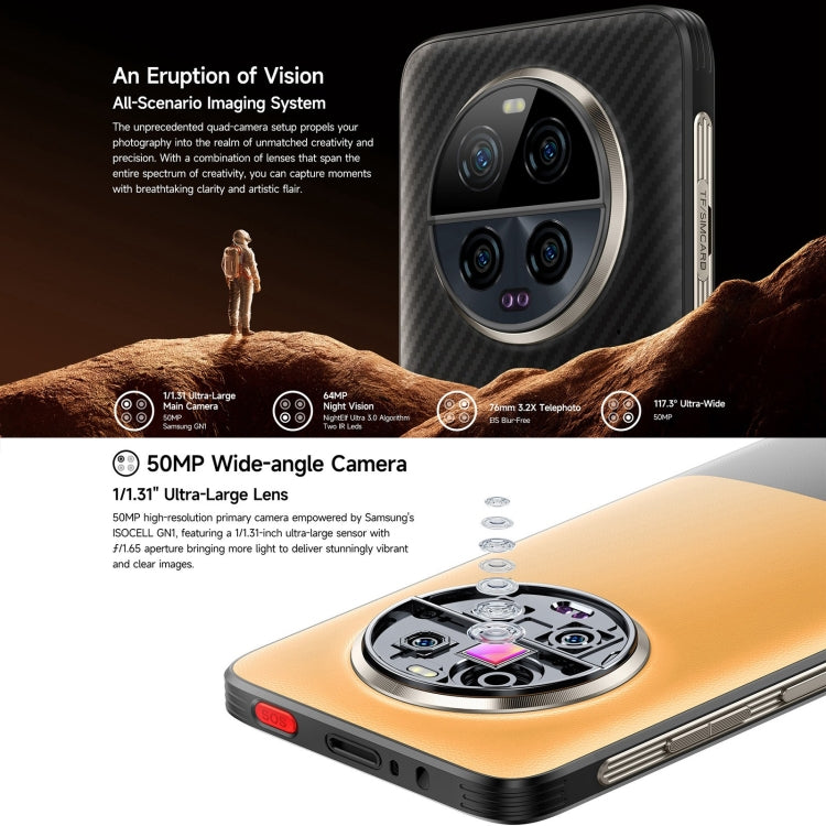 Ulefone Armor 23 Ultra Rugged Phone, 6.78 inch Android 13 MediaTek Dimensity 8020 Octa Core up to 2.6GHz, Satellite Messaging