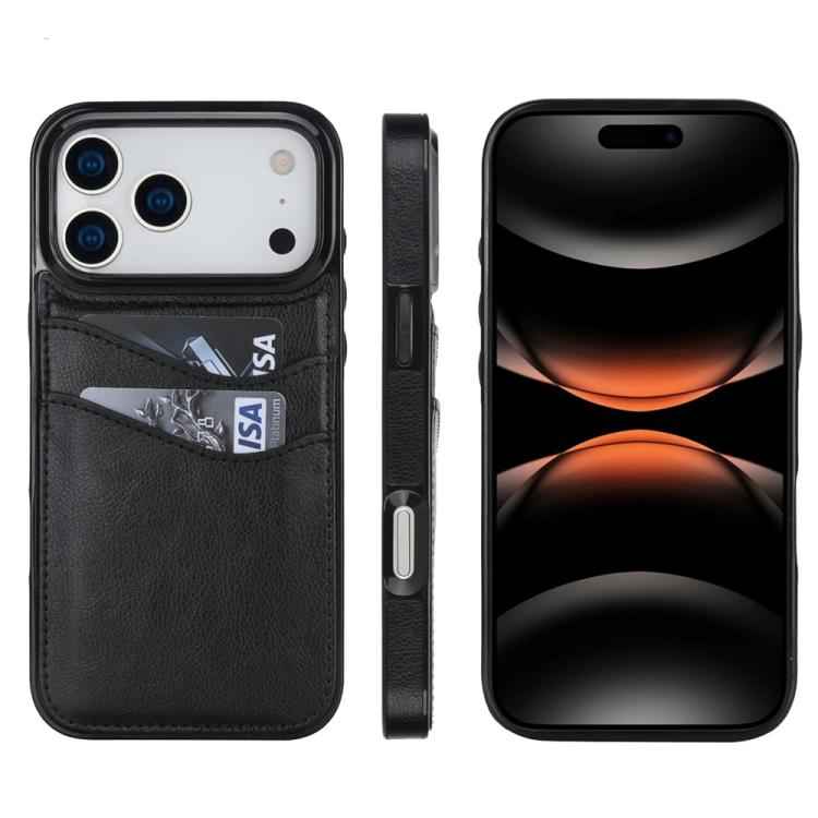 Litchi Leather Skin Card Slots Phone Case