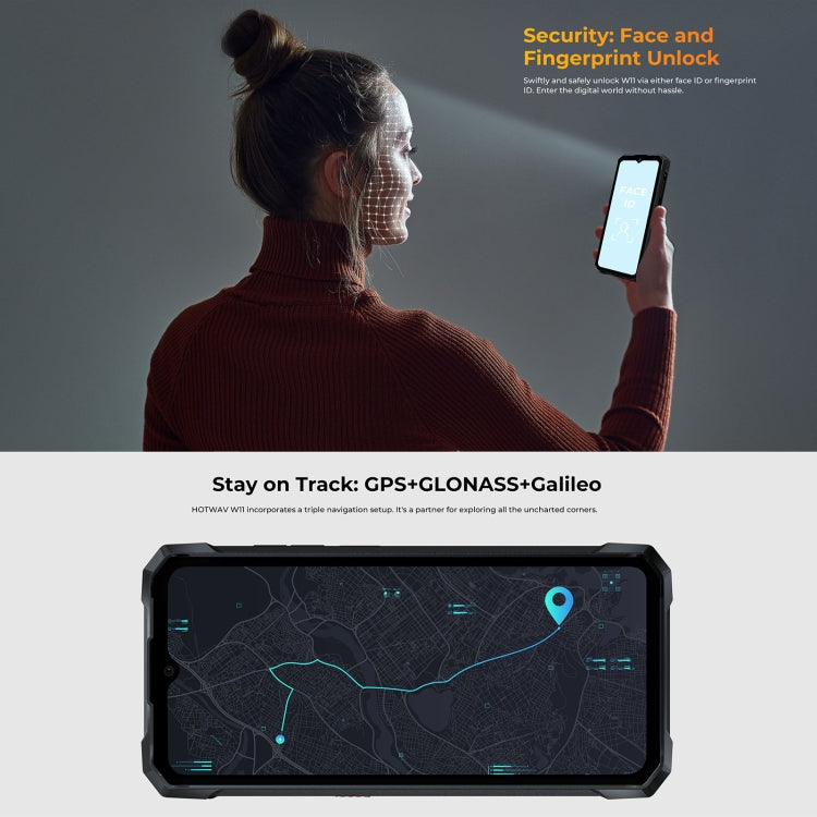 HOTWAV W11 Rugged Phone, Night Vision, 20800mAh, 6.6 inch Android 13, 64 MP Ultra Clear Main Camera,Recording Call