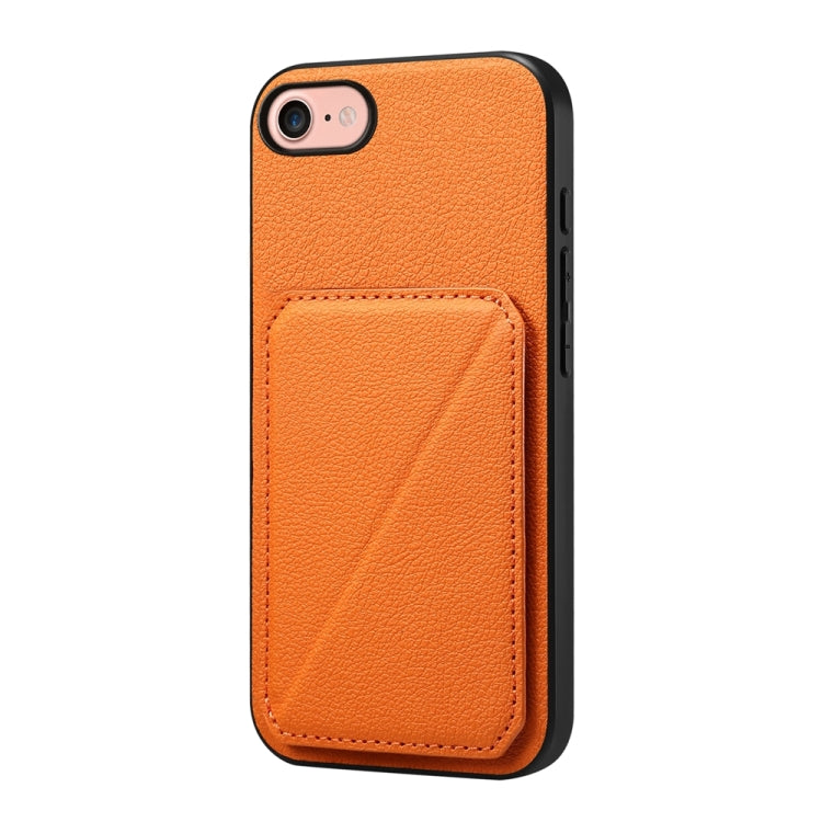 D04 Calf Texture Dual Card Slot Holder Phone Case