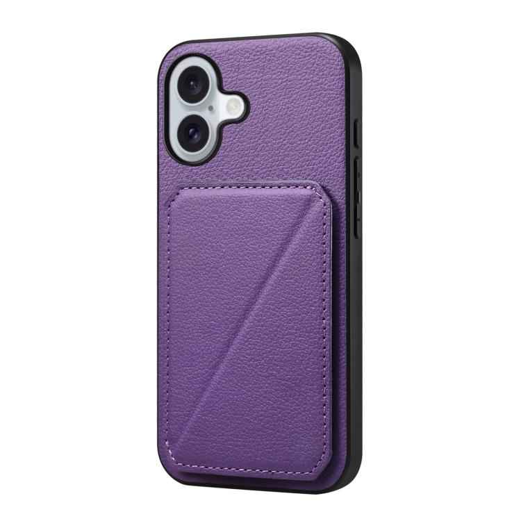 D04 Calf Texture Dual Card Slot Holder Phone Case
