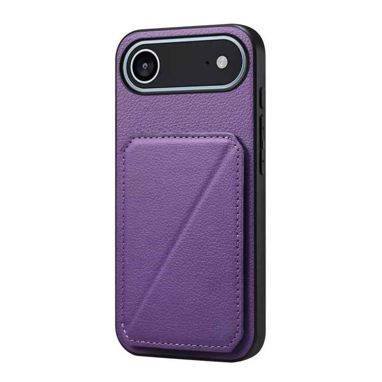 D04 Calf Texture Dual Card Slot Holder Phone Case