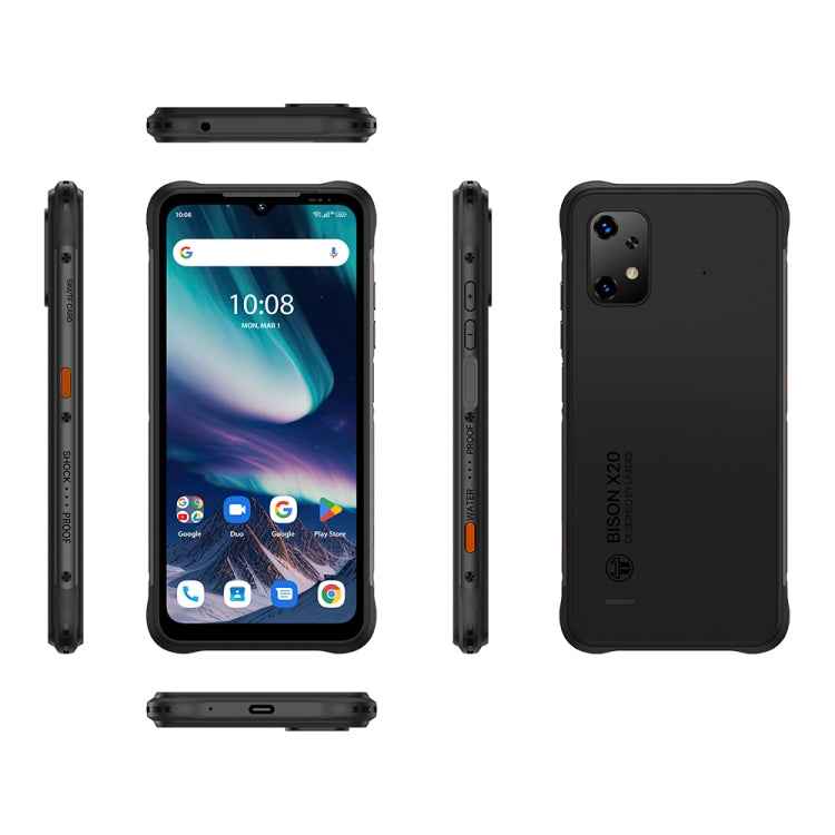 UMIDIGI BISON X20, 6GB+128GB, Face ID & Side Fingerprint Identification, 6.53 inch Android 13 MediaTek Helio P60