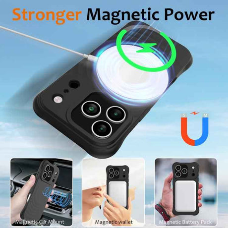 Wave Texture MagSafe Magnetic Liquid Silicone Phone Case