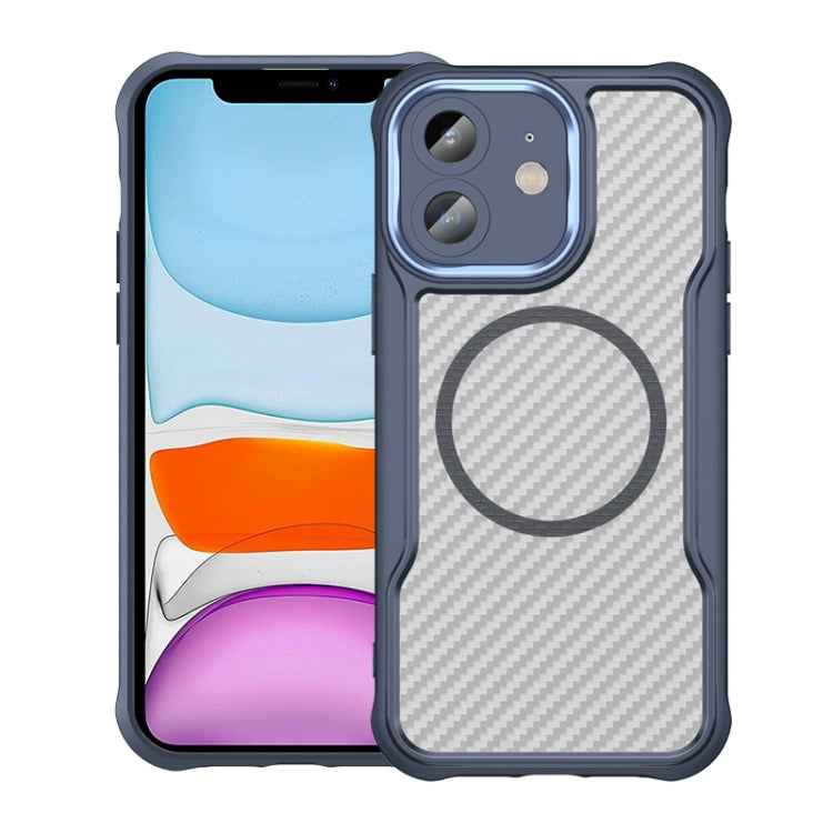 Carbon Fiber Texture MagSafe Translucent Phone Case, For iPhone 12, For iPhone 12 Pro Max, For iPhone 12 Pro, For iPhone 11 Pro Max, For iPhone 11, For iPhone 11 Pro