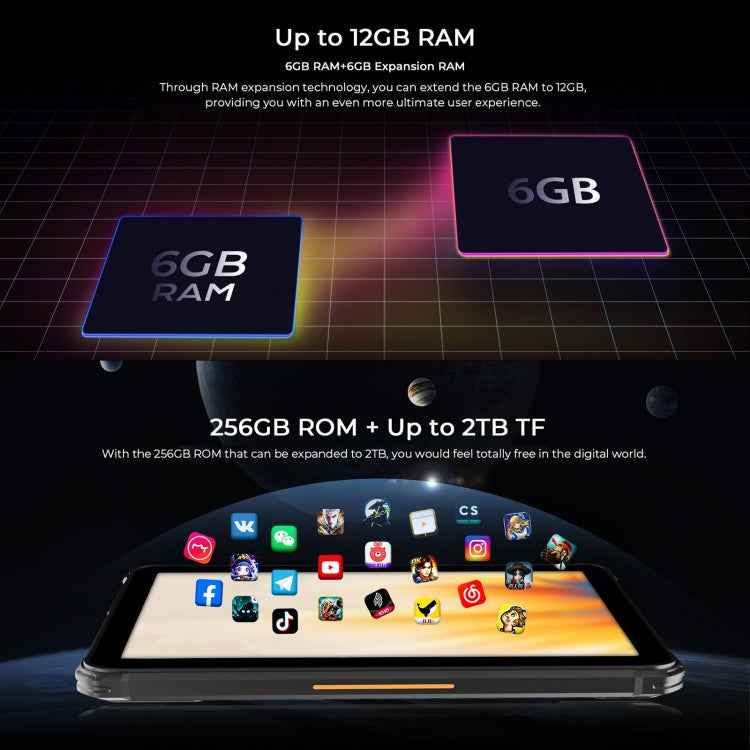 HOTWAV Tab R7 Rugged Tablet, 10.1 inch Android 13 Unisoc Tiger T606 Octa Core 4G Network, Global Version with Google Play